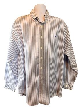 Brooks Brothers Men’s Button Down Shirt – XL Blue Gray Striped